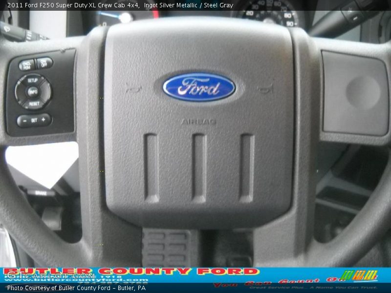 Ingot Silver Metallic / Steel Gray 2011 Ford F250 Super Duty XL Crew Cab 4x4