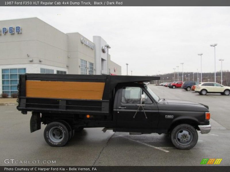 Black / Dark Red 1987 Ford F350 XLT Regular Cab 4x4 Dump Truck