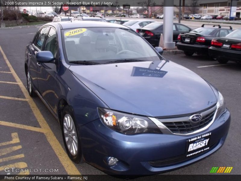 Newport Blue Pearl / Ivory 2008 Subaru Impreza 2.5i Sedan