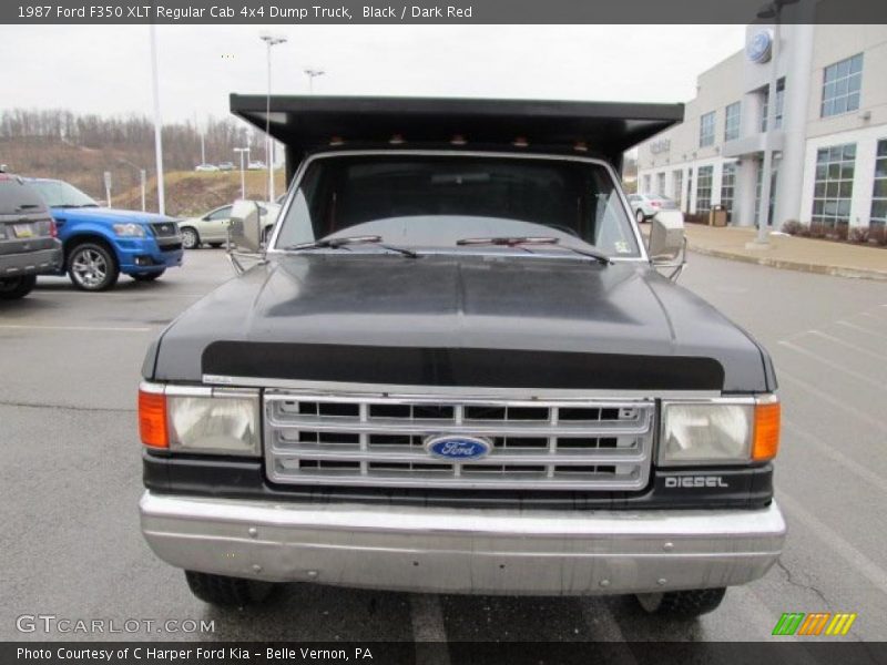 Black / Dark Red 1987 Ford F350 XLT Regular Cab 4x4 Dump Truck