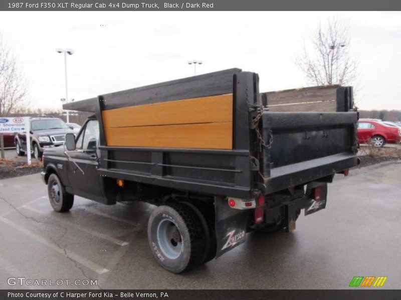 Black / Dark Red 1987 Ford F350 XLT Regular Cab 4x4 Dump Truck