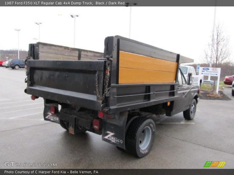 Black / Dark Red 1987 Ford F350 XLT Regular Cab 4x4 Dump Truck