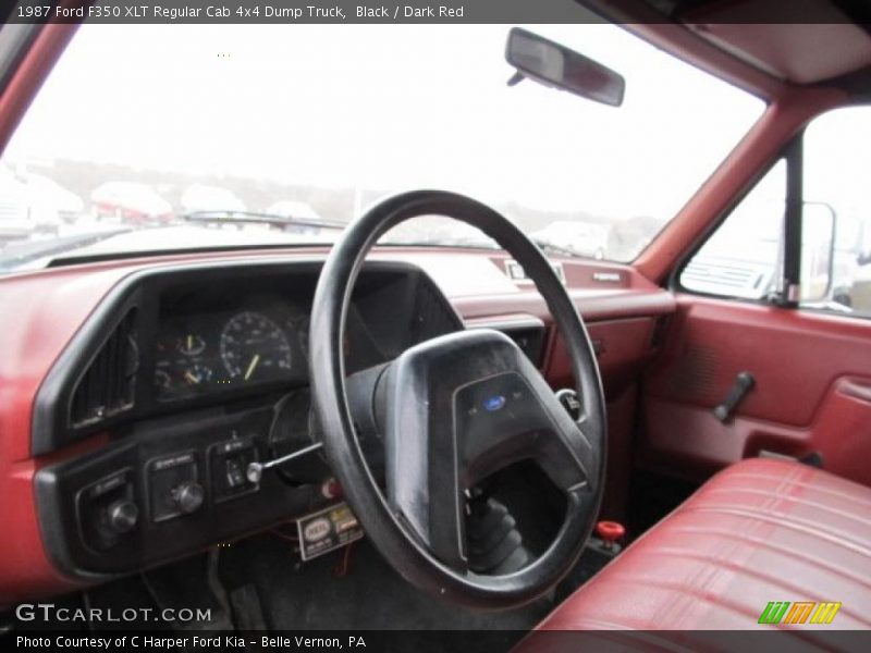 Black / Dark Red 1987 Ford F350 XLT Regular Cab 4x4 Dump Truck