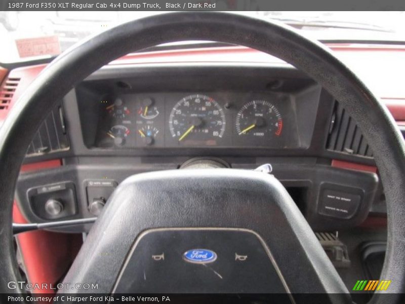 Black / Dark Red 1987 Ford F350 XLT Regular Cab 4x4 Dump Truck