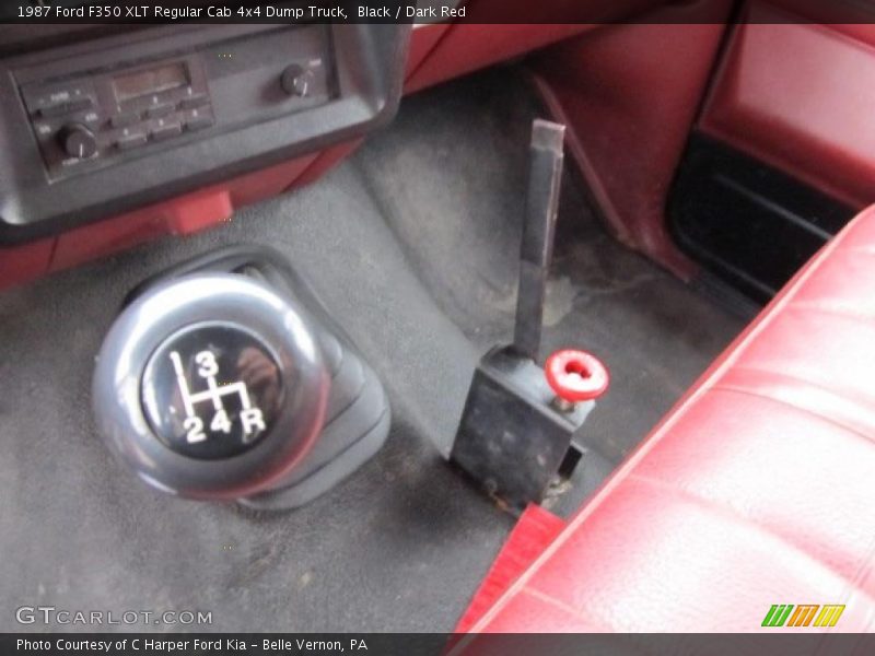 Black / Dark Red 1987 Ford F350 XLT Regular Cab 4x4 Dump Truck