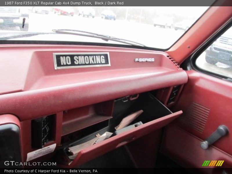 Black / Dark Red 1987 Ford F350 XLT Regular Cab 4x4 Dump Truck