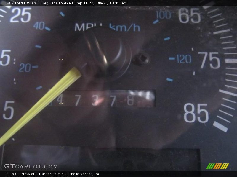 Black / Dark Red 1987 Ford F350 XLT Regular Cab 4x4 Dump Truck