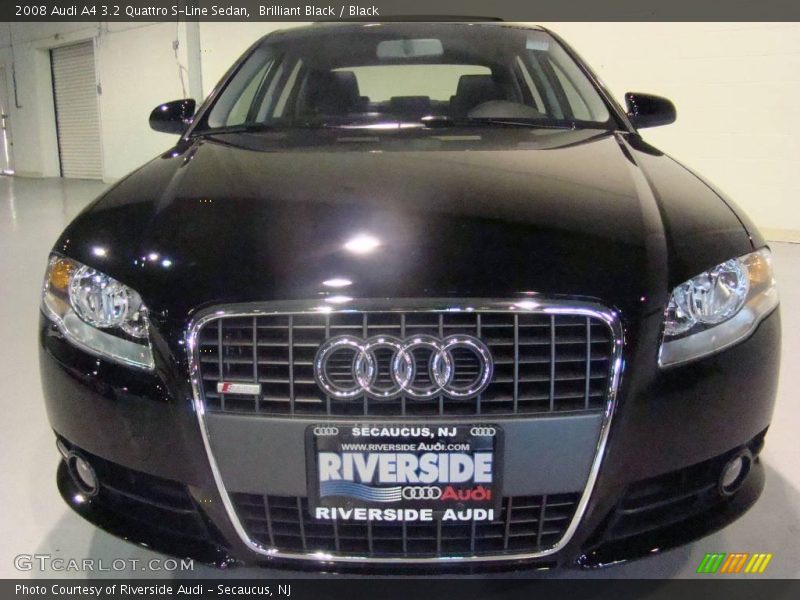 Brilliant Black / Black 2008 Audi A4 3.2 Quattro S-Line Sedan