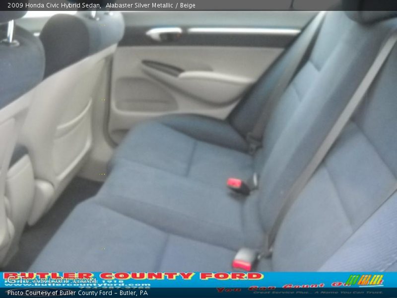 Alabaster Silver Metallic / Beige 2009 Honda Civic Hybrid Sedan