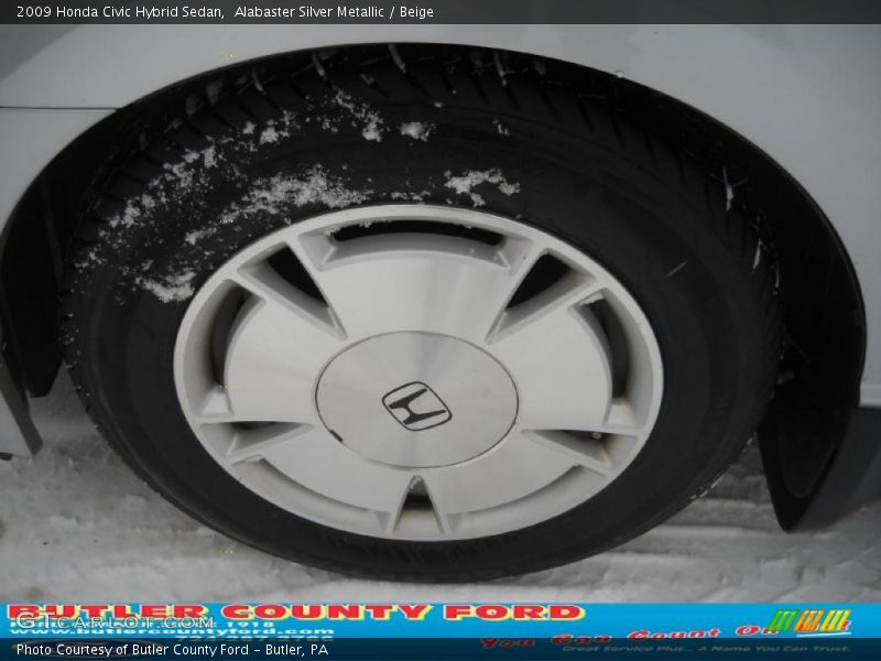 Alabaster Silver Metallic / Beige 2009 Honda Civic Hybrid Sedan