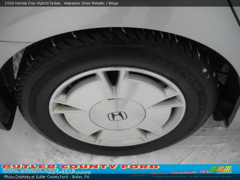 Alabaster Silver Metallic / Beige 2009 Honda Civic Hybrid Sedan