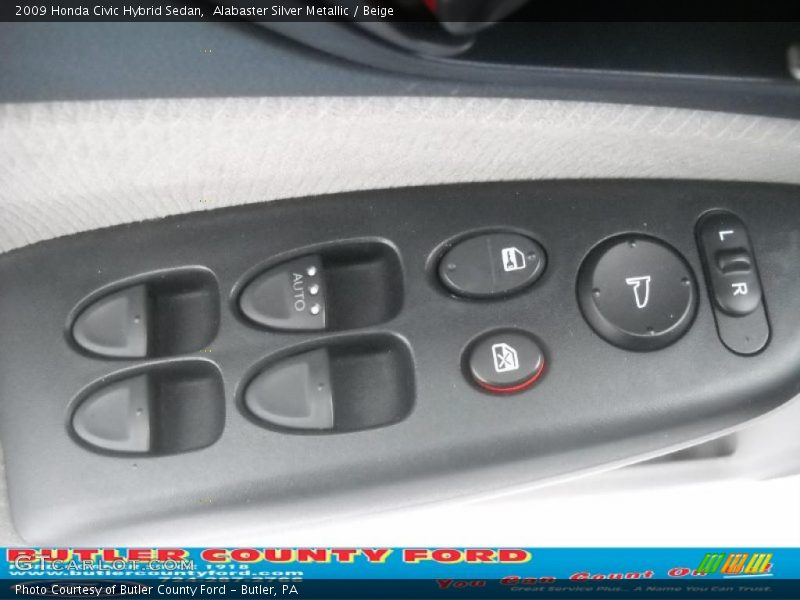 Alabaster Silver Metallic / Beige 2009 Honda Civic Hybrid Sedan