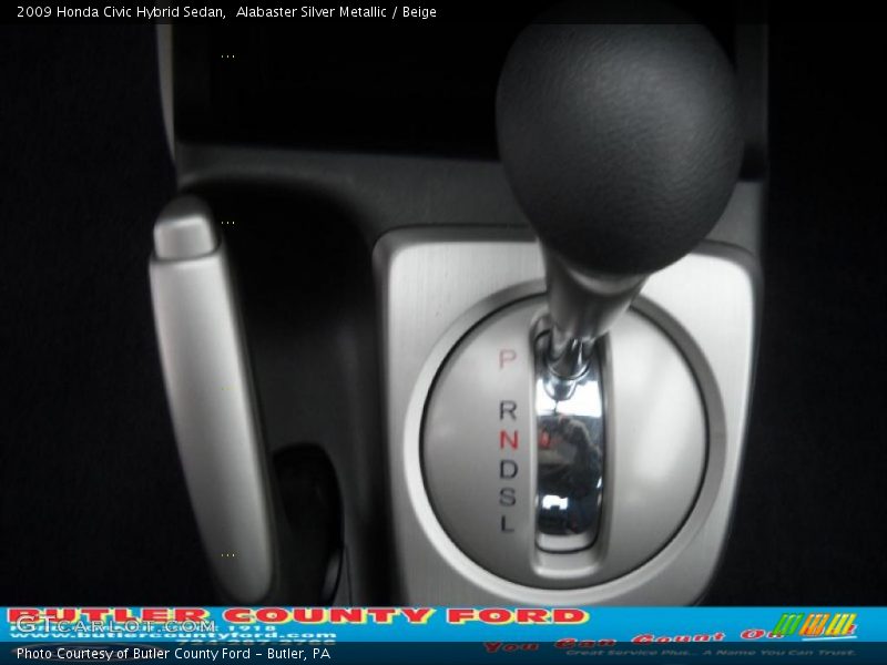 Alabaster Silver Metallic / Beige 2009 Honda Civic Hybrid Sedan