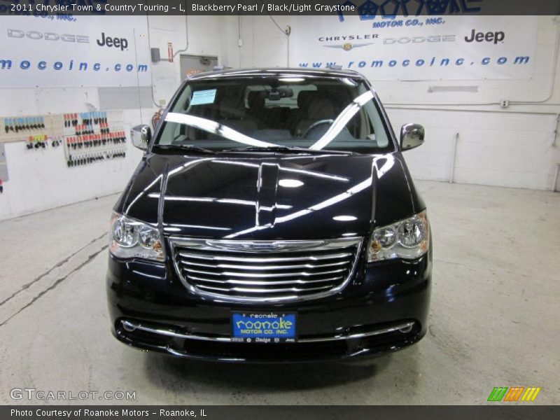 Blackberry Pearl / Black/Light Graystone 2011 Chrysler Town & Country Touring - L