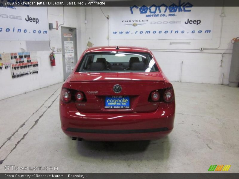 Salsa Red / Anthracite 2009 Volkswagen Jetta TDI Sedan