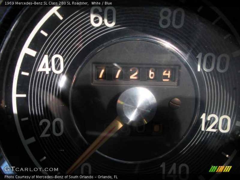 White / Blue 1969 Mercedes-Benz SL Class 280 SL Roadster