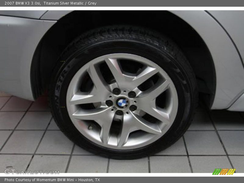 Titanium Silver Metallic / Grey 2007 BMW X3 3.0si