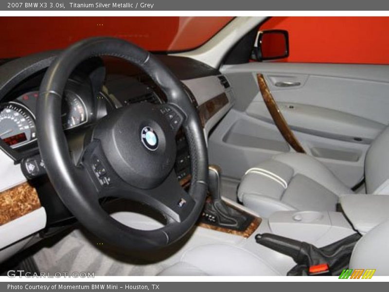 Titanium Silver Metallic / Grey 2007 BMW X3 3.0si