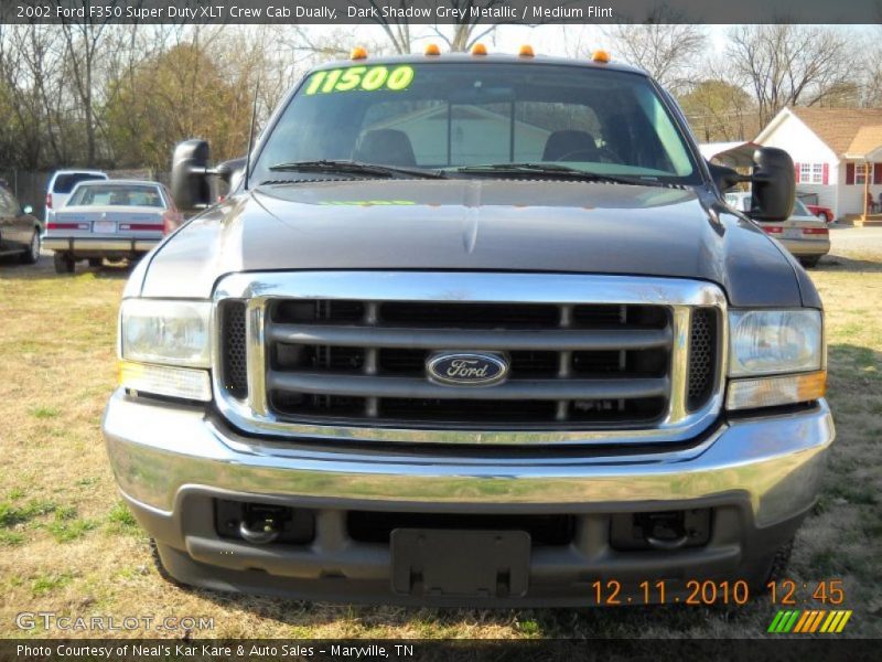 Dark Shadow Grey Metallic / Medium Flint 2002 Ford F350 Super Duty XLT Crew Cab Dually
