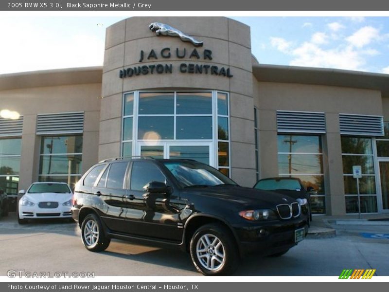 Black Sapphire Metallic / Grey 2005 BMW X5 3.0i