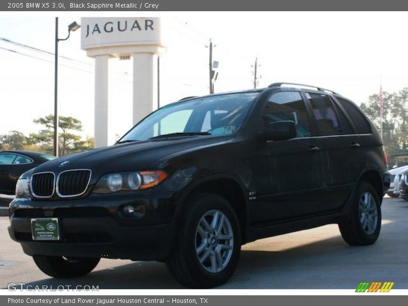 Black Sapphire Metallic / Grey 2005 BMW X5 3.0i