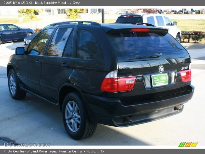 Black Sapphire Metallic / Grey 2005 BMW X5 3.0i