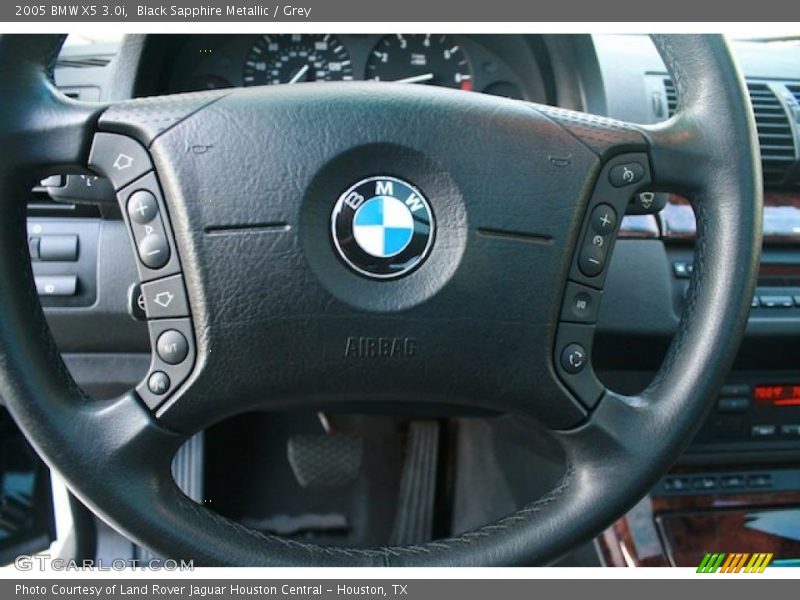 Black Sapphire Metallic / Grey 2005 BMW X5 3.0i