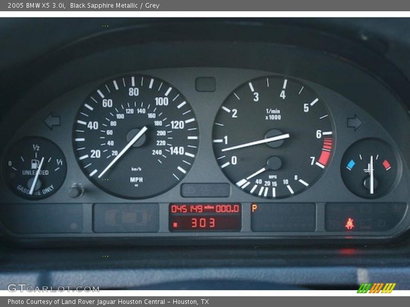 Black Sapphire Metallic / Grey 2005 BMW X5 3.0i