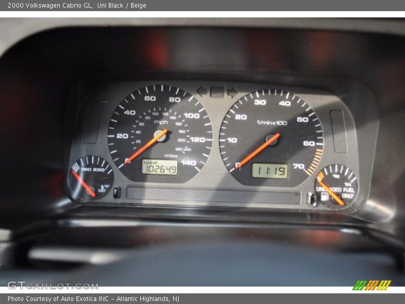  2000 Cabrio GL GL Gauges