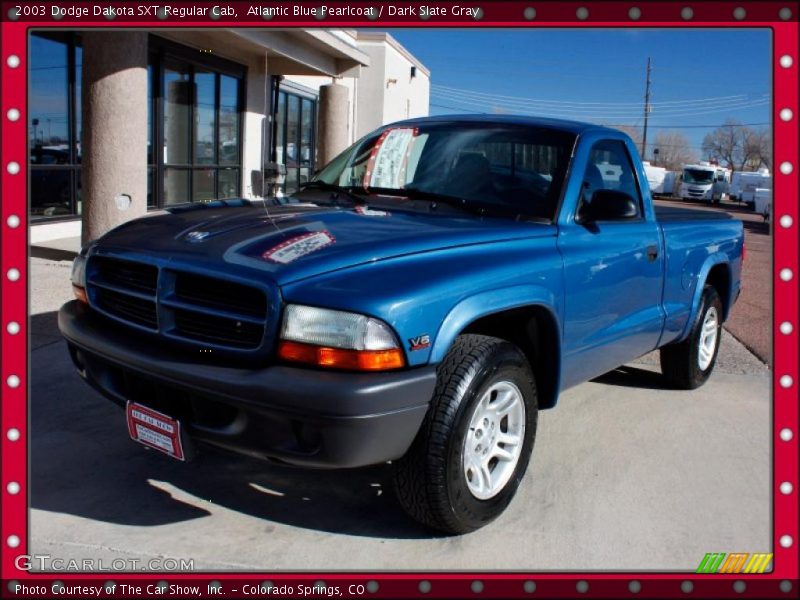 Atlantic Blue Pearlcoat / Dark Slate Gray 2003 Dodge Dakota SXT Regular Cab
