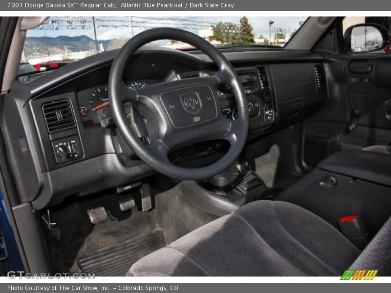 Atlantic Blue Pearlcoat / Dark Slate Gray 2003 Dodge Dakota SXT Regular Cab
