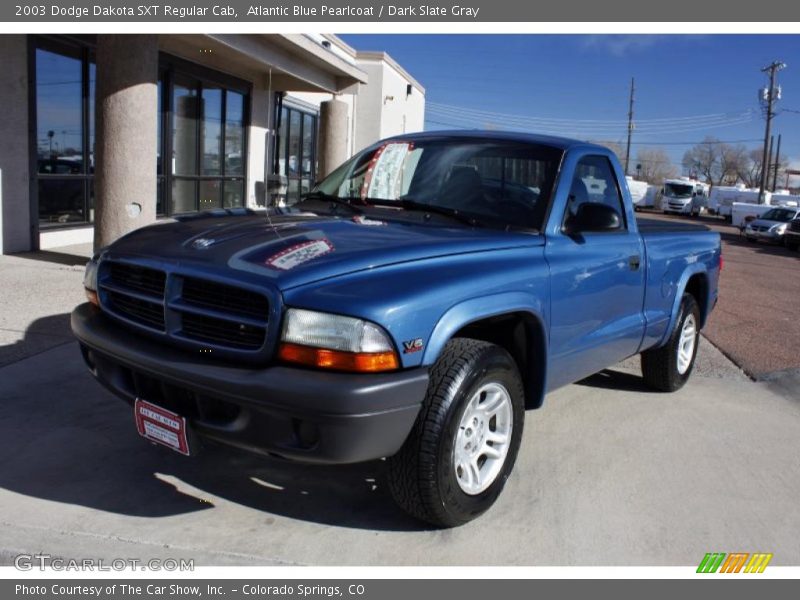Atlantic Blue Pearlcoat / Dark Slate Gray 2003 Dodge Dakota SXT Regular Cab