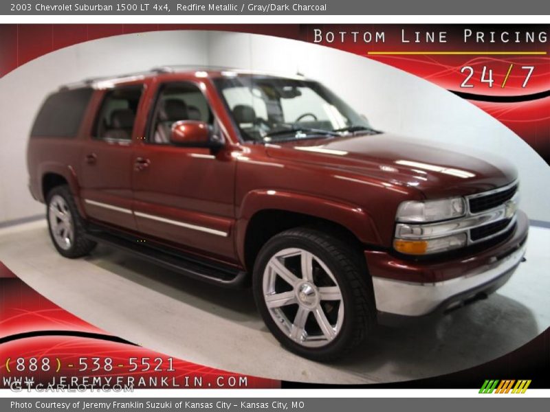 Redfire Metallic / Gray/Dark Charcoal 2003 Chevrolet Suburban 1500 LT 4x4