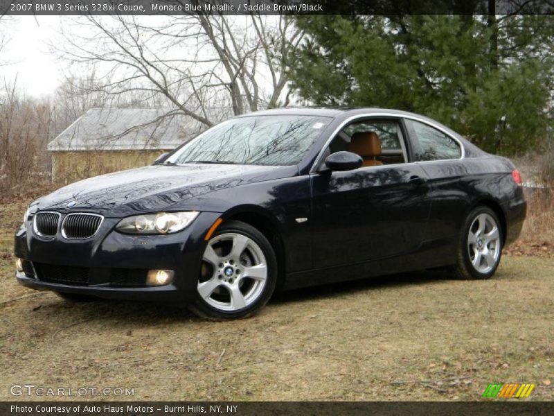 Monaco Blue Metallic / Saddle Brown/Black 2007 BMW 3 Series 328xi Coupe