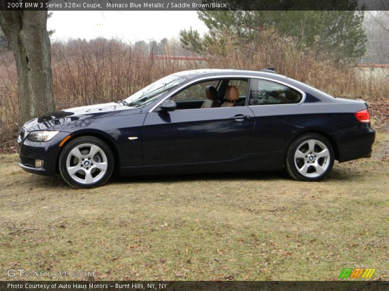 Monaco Blue Metallic / Saddle Brown/Black 2007 BMW 3 Series 328xi Coupe