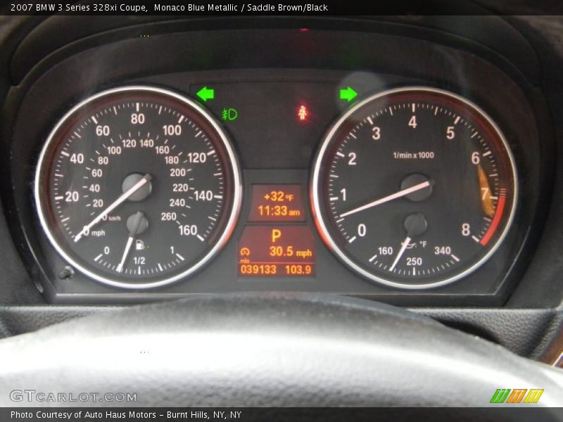 Monaco Blue Metallic / Saddle Brown/Black 2007 BMW 3 Series 328xi Coupe