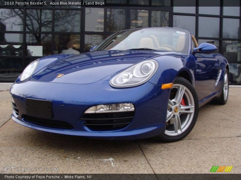 Aqua Blue Metallic / Sand Beige 2010 Porsche Boxster S