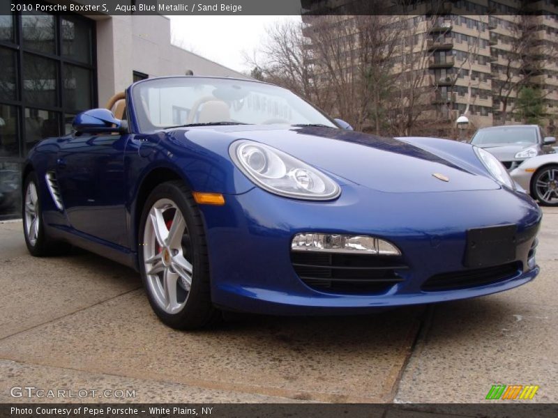 Aqua Blue Metallic / Sand Beige 2010 Porsche Boxster S