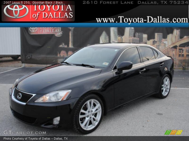 Obsidian Black / Black 2007 Lexus IS 250