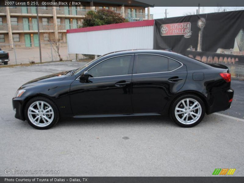 Obsidian Black / Black 2007 Lexus IS 250