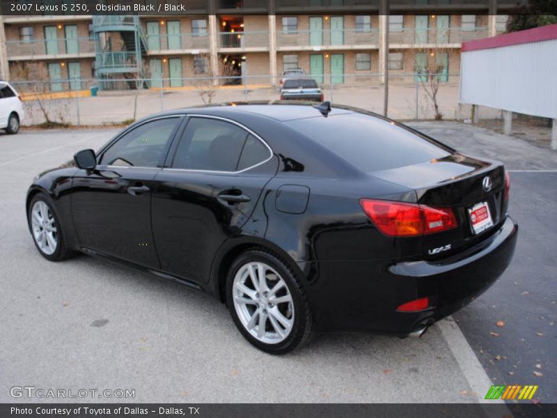 Obsidian Black / Black 2007 Lexus IS 250