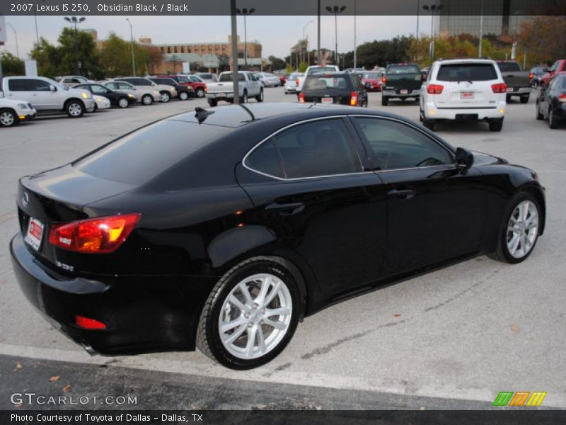 Obsidian Black / Black 2007 Lexus IS 250