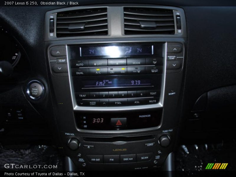 Obsidian Black / Black 2007 Lexus IS 250