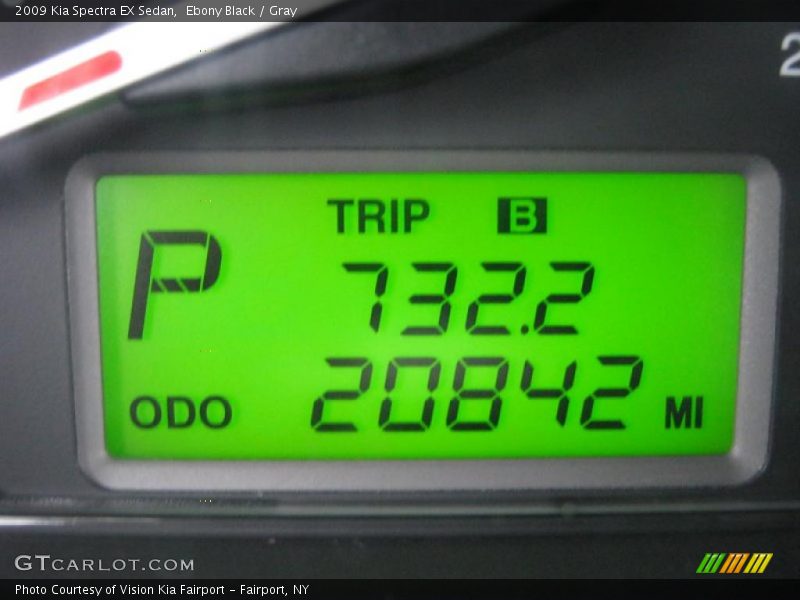 Ebony Black / Gray 2009 Kia Spectra EX Sedan