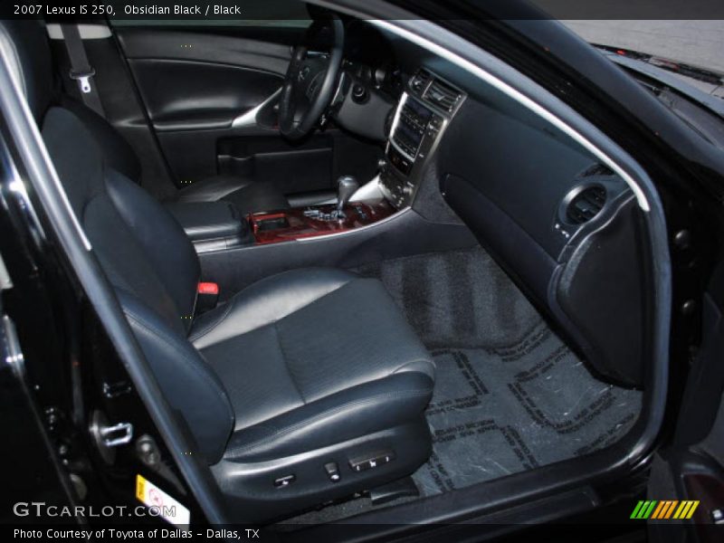 Obsidian Black / Black 2007 Lexus IS 250