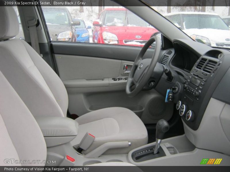 Ebony Black / Gray 2009 Kia Spectra EX Sedan