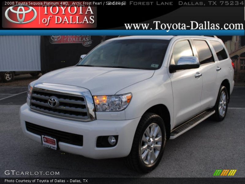 Arctic Frost Pearl / Sand Beige 2008 Toyota Sequoia Platinum 4WD