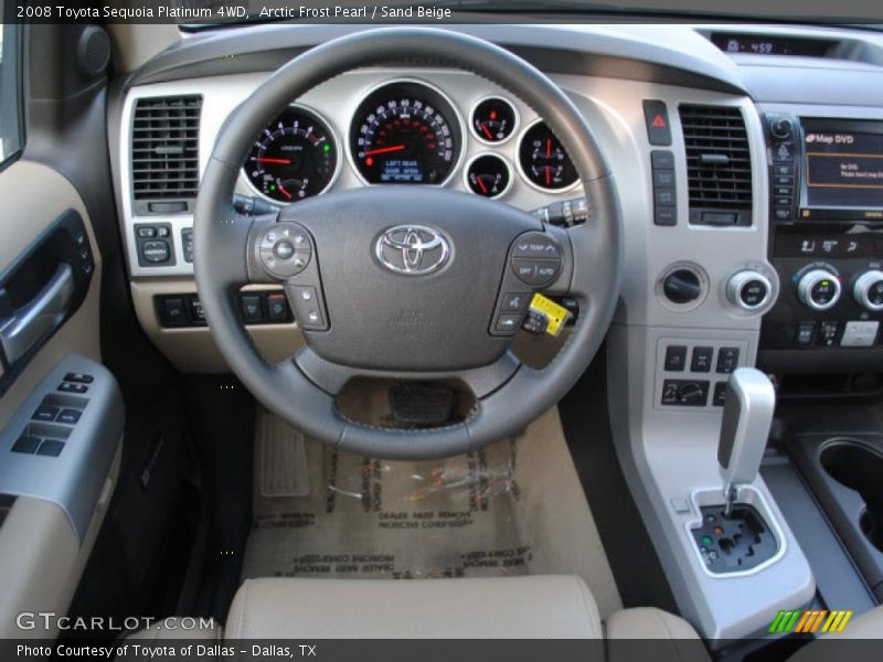 Dashboard of 2008 Sequoia Platinum 4WD