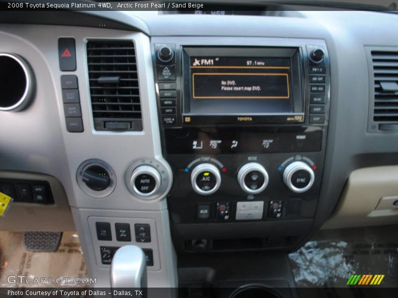 Controls of 2008 Sequoia Platinum 4WD