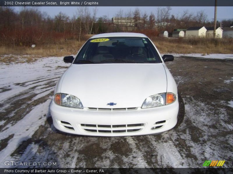 Bright White / Graphite 2002 Chevrolet Cavalier Sedan